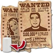 cadeau personnalis� Affiche Wanted Personnalis�e