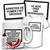 cadeau personnalis� Avertissement de Paquet de Cigarettes Humoristique