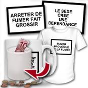 cadeau personnalis� Avertissement de Paquet de Cigarettes Humoristique