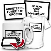 cadeau personnalis� Avertissement de Paquet de Cigarettes Humoristique