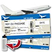 cadeau personnalis� Billet d'avion personnalis�