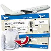 cadeau personnalis� Billet d'avion personnalis�