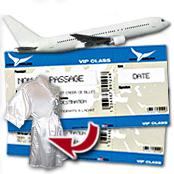 cadeau personnalis� Billet d'avion personnalis�