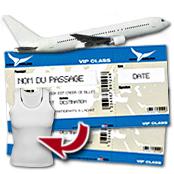 cadeau personnalis� Billet d'avion personnalis�