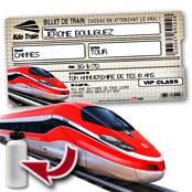 cadeau personnalis� Billet de Train personnalis�
