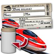 cadeau personnalis� Billet de Train personnalis�