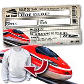 cadeau personnalis� Billet de Train personnalis�