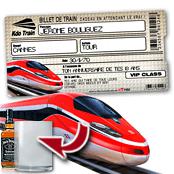 cadeau personnalis� Billet de Train personnalis�