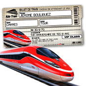 cadeau personnalis� Billet de Train personnalis�