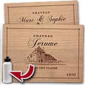 cadeau personnalis� Couvercle de Caisse de Vin Personnalis�