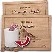 cadeau personnalis� Couvercle de Caisse de Vin Personnalis�