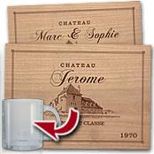 cadeau personnalis� Couvercle de Caisse de Vin Personnalis�