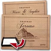 cadeau personnalis� Couvercle de Caisse de Vin Personnalis�