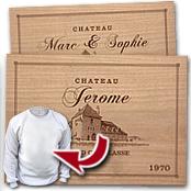 cadeau personnalis� Couvercle de Caisse de Vin Personnalis�