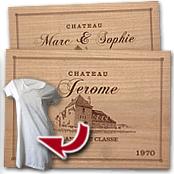 cadeau personnalis� Couvercle de Caisse de Vin Personnalis�