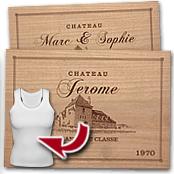 cadeau personnalis� Couvercle de Caisse de Vin Personnalis�