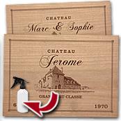 cadeau personnalis� Couvercle de Caisse de Vin Personnalis�