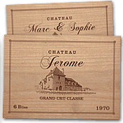 cadeau personnalis� Couvercle de Caisse de Vin Personnalis�