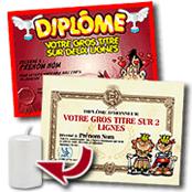 cadeau personnalis� Diplome Humoristique Personnalis�
