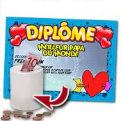 cadeau personnalis� Diplome F�te des P�res