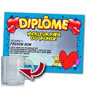 cadeau personnalis� Diplome F�te des P�res