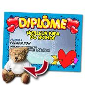 cadeau personnalis� Diplome F�te des P�res