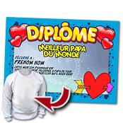 cadeau personnalis� Diplome F�te des P�res