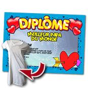cadeau personnalis� Diplome F�te des P�res