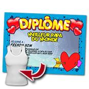 cadeau personnalis� Diplome F�te des P�res