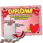 cadeau personnalis� Diplome F�te des M�res