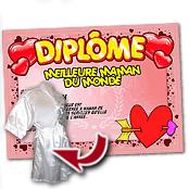 cadeau personnalis� Diplome F�te des M�res