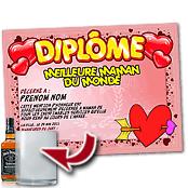cadeau personnalis� Diplome F�te des M�res