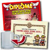 cadeau personnalis� Diplome Humoristique Personnalis�