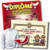 cadeau personnalis� Diplome Humoristique Personnalis�
