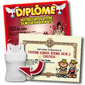 cadeau personnalis� Diplome Humoristique Personnalis�