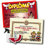 cadeau personnalis� Diplome Humoristique Personnalis�
