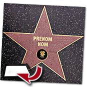 cadeau personnalis� Votre �toile personnalis� sur Hollywood Boulevard
