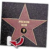 cadeau personnalis� Votre �toile personnalis� sur Hollywood Boulevard