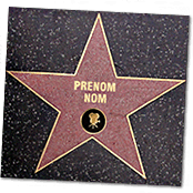 cadeau personnalis� Votre �toile personnalis� sur Hollywood Boulevard
