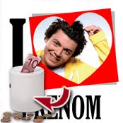 cadeau personnalis� I Love avec Photo