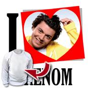 cadeau personnalis� I Love avec Photo