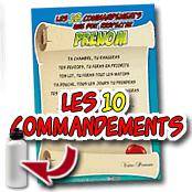 cadeau personnalis� Les 10 Commandements personnalis�s