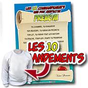 cadeau personnalis� Les 10 Commandements personnalis�s