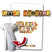 cadeau personnalis� Lettre Anonyme Personnalis�e