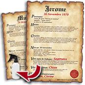 cadeau personnalis� Parchemin Pr�nom Personnalis�