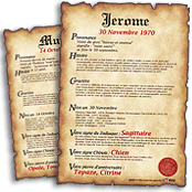 Parchemin Pr�nom Personnalis�