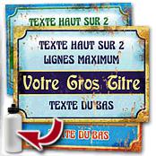 cadeau personnalis� Plaque Style Retro