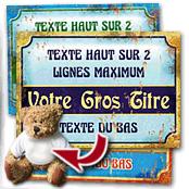 cadeau personnalis� Plaque Style Retro