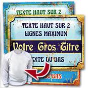 cadeau personnalis� Plaque Style Retro