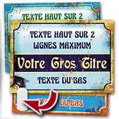 cadeau personnalis� Plaque Style Retro
